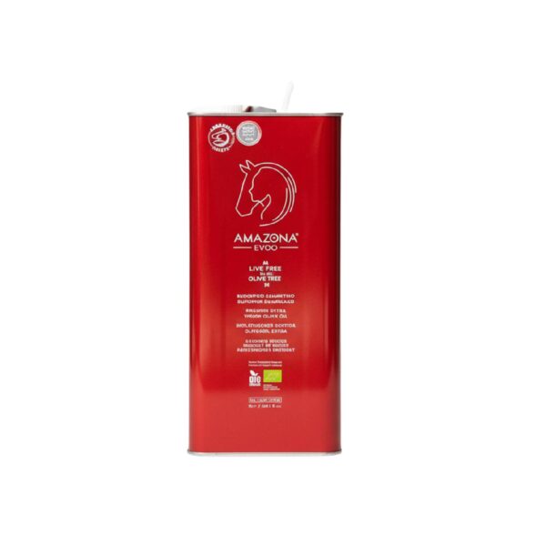 amazona puszka oliwy Grecka Oliwa z Oliwek Extra Virgin – Amazona – 5 Lit. – Wczesny Zbiór