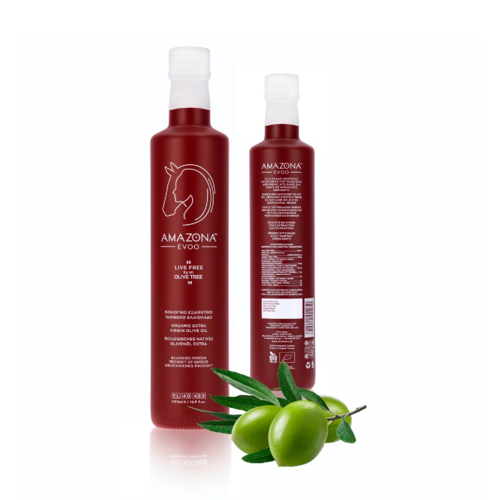 Butelka 500 ml Greckiej Oliwy z Oliwek Extra Virgin Amazona limited edition