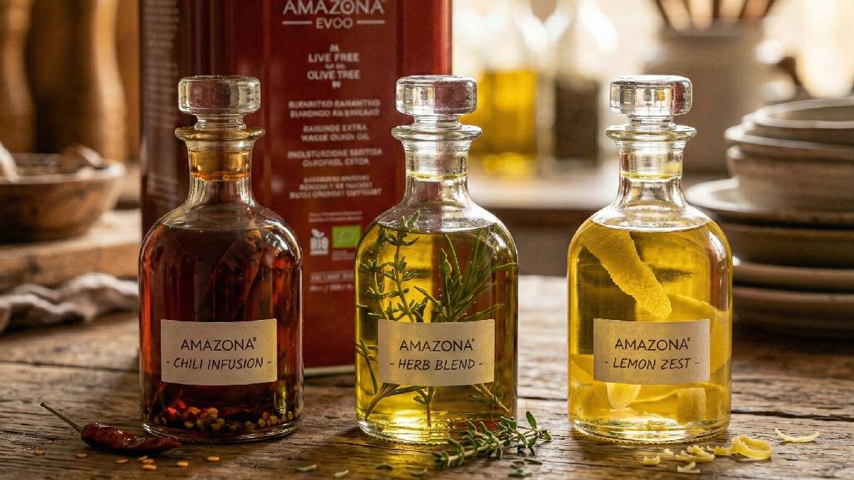 Dlaczego nie warto kupować oliw smakowych? Zrób własną z puszki 5L!